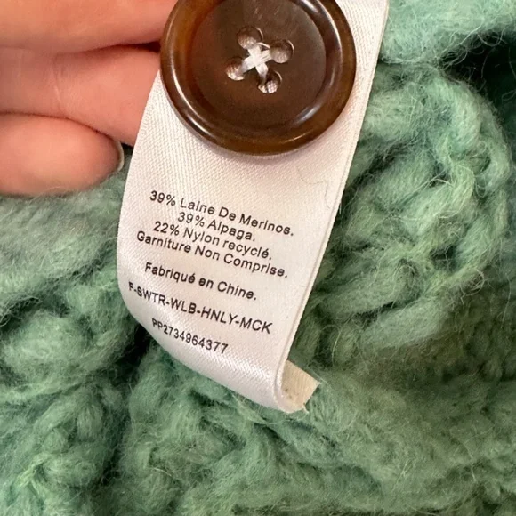 Everlane - The Lofty-knit Henley - Green - Picture 7 of 8